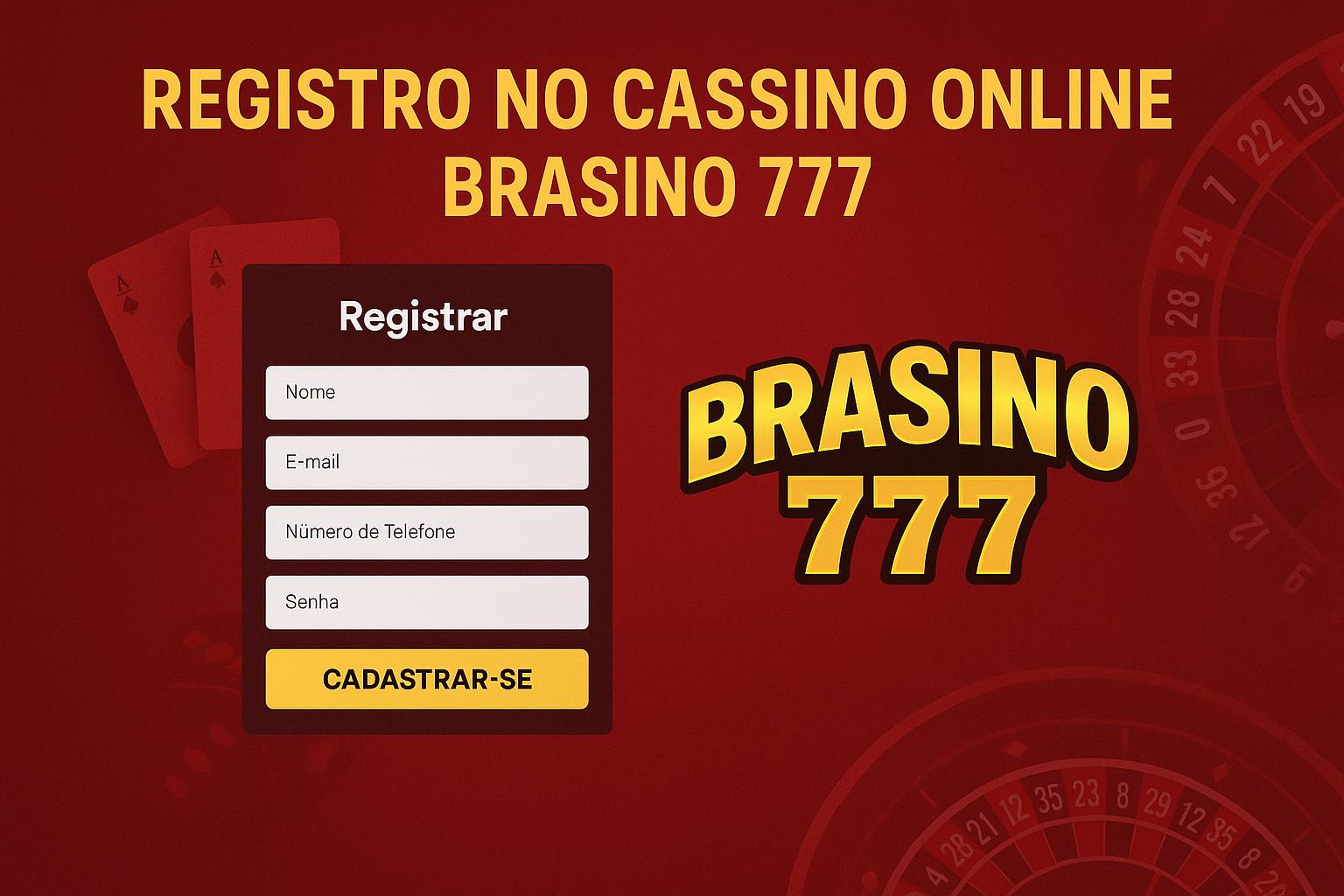 Não Perca tempo, o rRgistro na site BRASINO 777